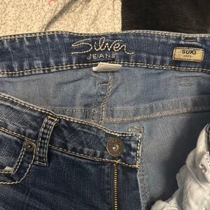 Silver Jeans Blue Ankle Cropped Denim